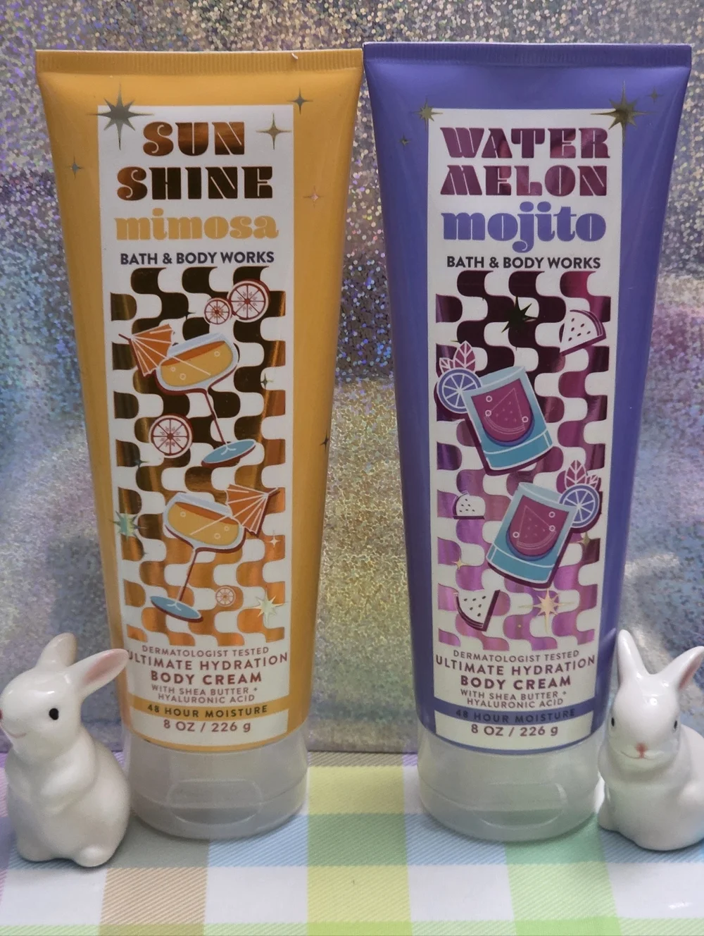 Bath & Body Works Sunshine Mimosa & Watermelon Mojito Body Cream Set NEW Rare